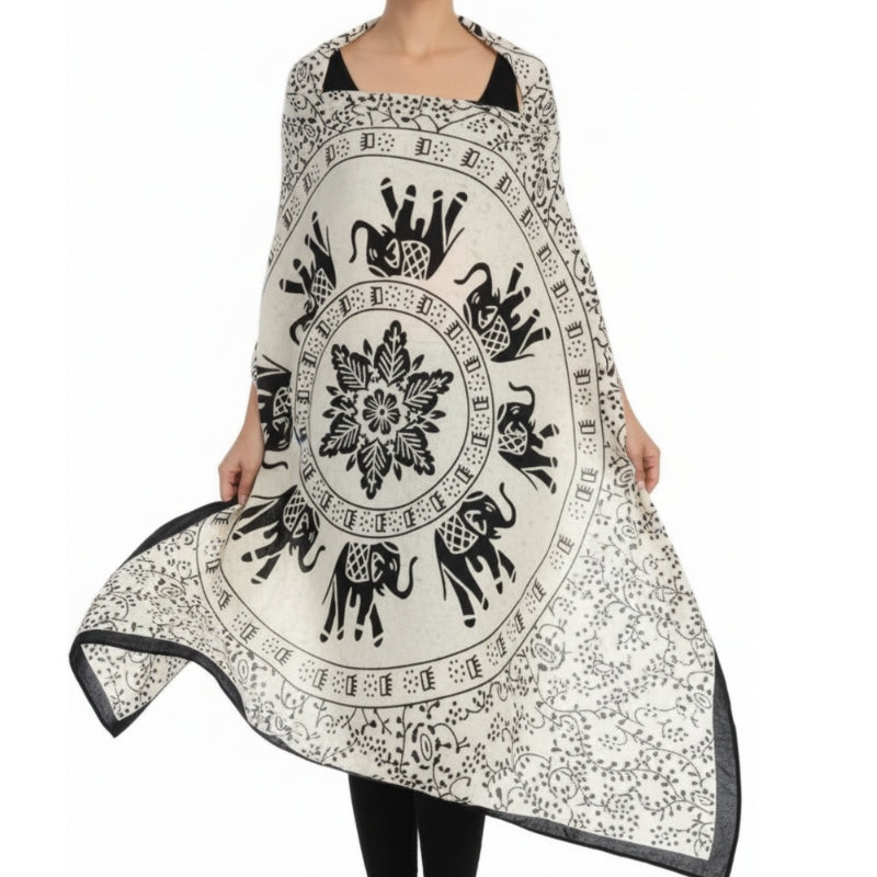 Cotton And Linen Ethnic Style Fake Sunscreen Scarf