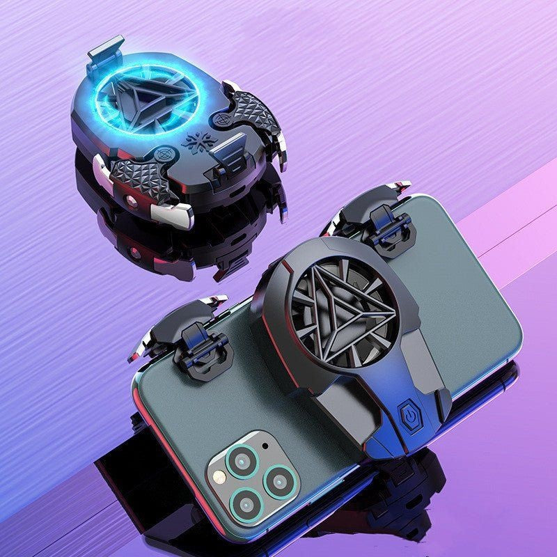 Compatible with Apple, Multi-function Mobile Phone USB Game Cooler System Cooling Fan Gamepad Holder Stand Radiator for IPhone Huawei Samsung Phone - FiS Fashion