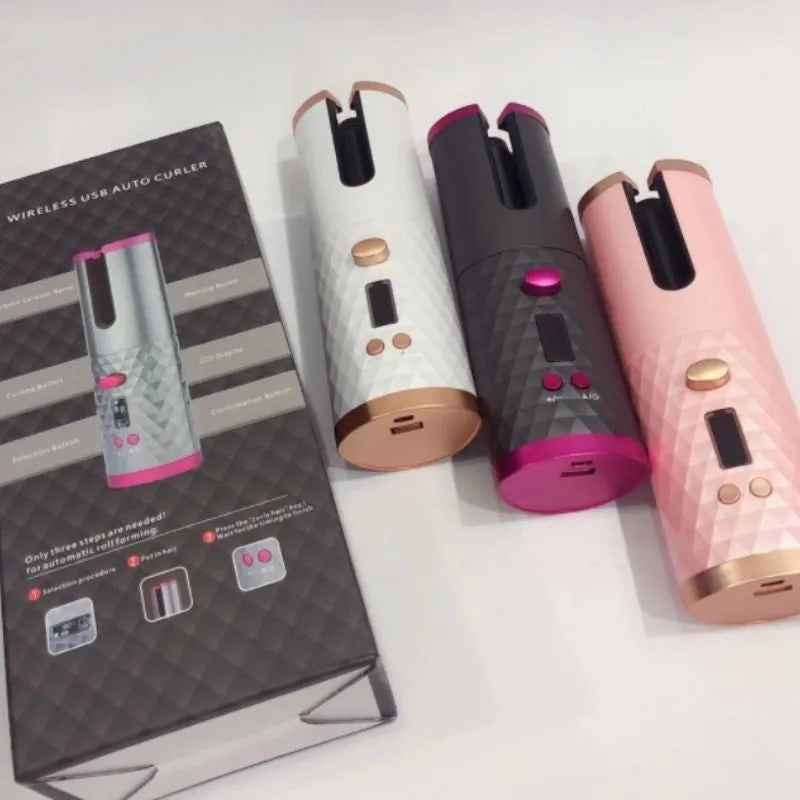 Portable Automatic Wireless Usb Charging Mini Curling Iron - FiS Fashion