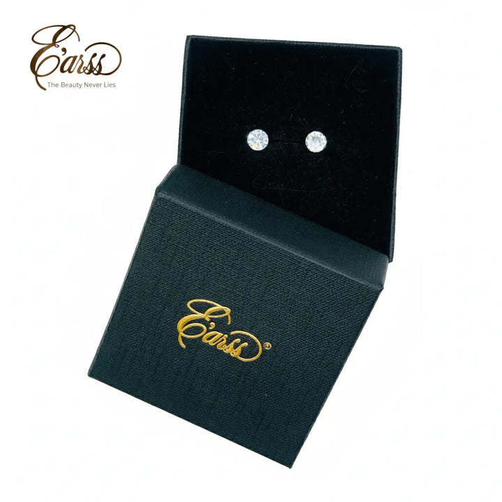 7 mm Clear Cubic Zirconia Round Silver | Stainless Steel