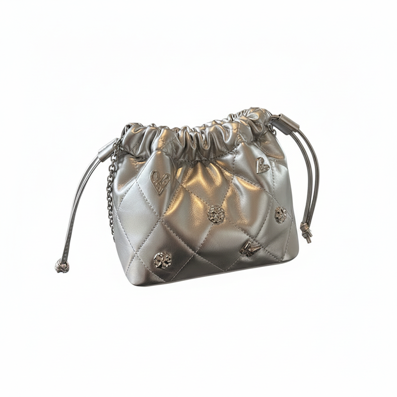 Chain Kafuu Diamond Fashion Shoulder Crossbody Mini Bucket Bag