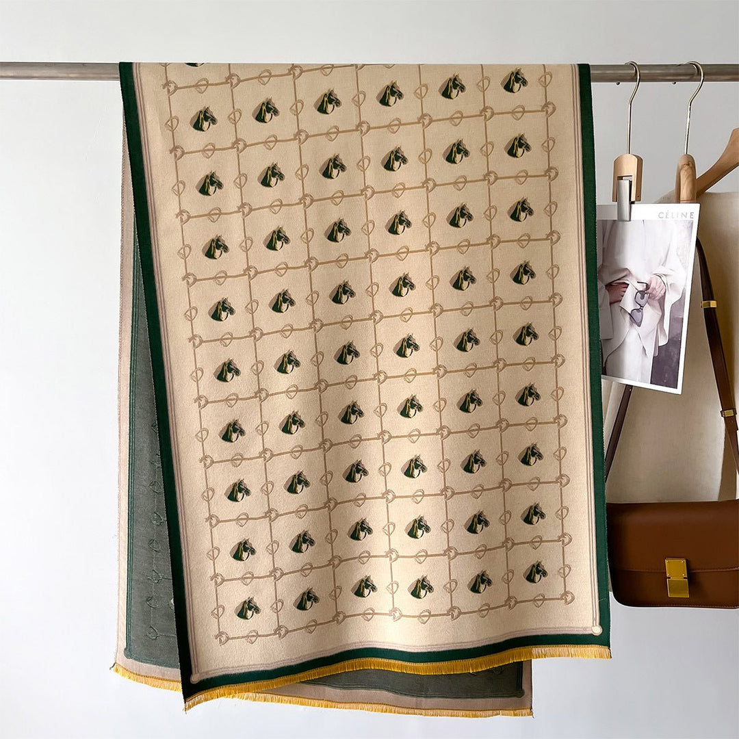 Thick Cashmere-like Fashion Mid-length Warm Scarf - FiS Fashion