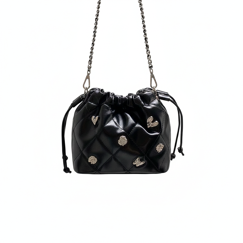 Chain Kafuu Diamond Fashion Shoulder Crossbody Mini Bucket Bag
