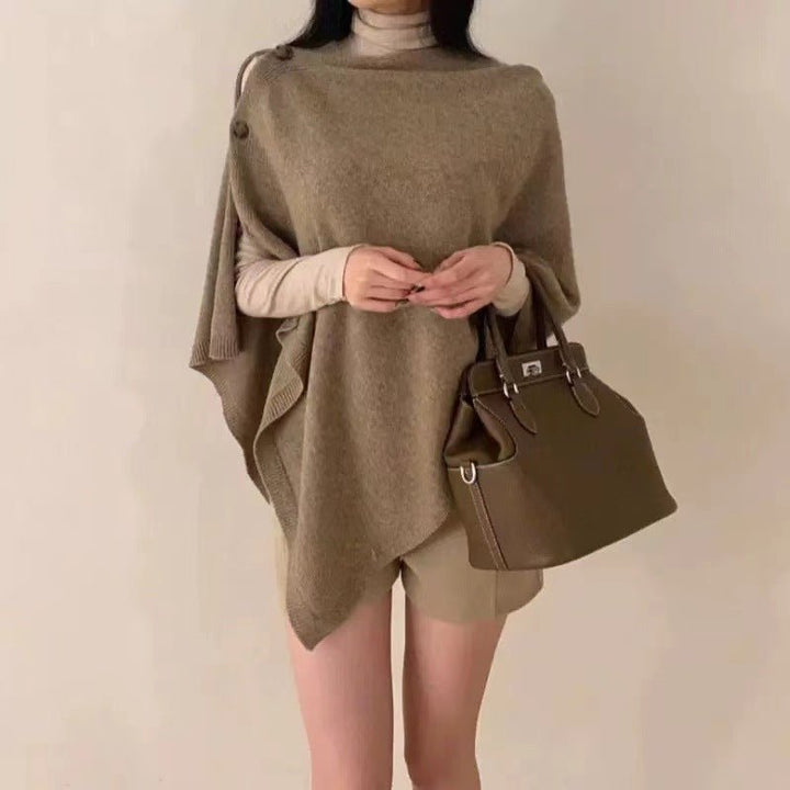 Women's Wool Slant Cape Scarf